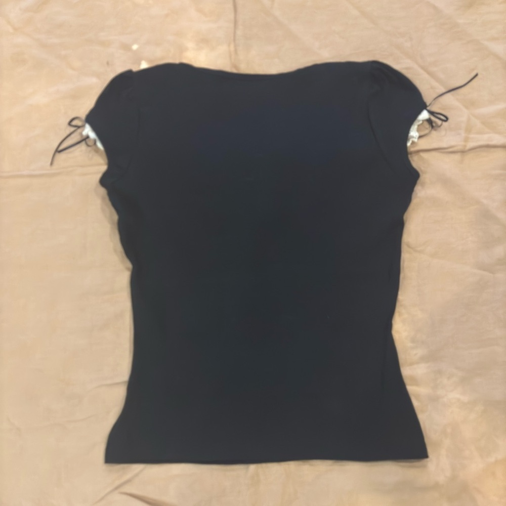 Black and Cream Women's Top.wt-40 - Picture 7 of 10
